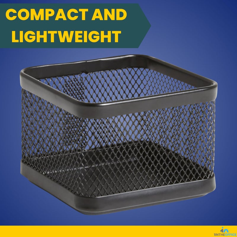 1InTheOffice Mesh Paperclip Holder For desk, Paperclip Holder Desk Accessories Holder(2 Pack) - Image 4